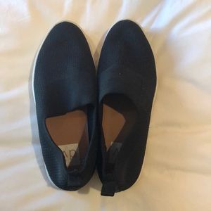 Black slip on sneakers